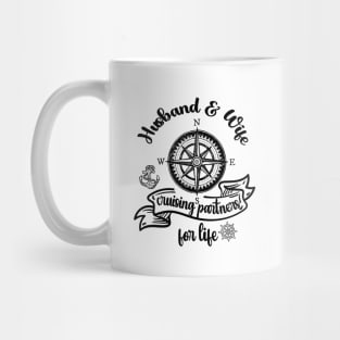 Husband And Wife Cruising Partners For Life Retro Vintage Mug